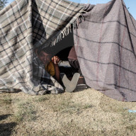 Migrants try to enter the US