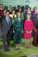 PEOPLE - Königin Letizia stylish in Grün am AFAMMER Kongress in Madrid