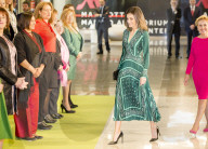 PEOPLE - Königin Letizia stylish in Grün am AFAMMER Kongress in Madrid