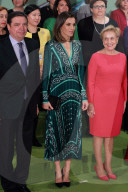 PEOPLE - Königin Letizia stylish in Grün am AFAMMER Kongress in Madrid