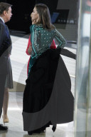 PEOPLE - Königin Letizia stylish in Grün am AFAMMER Kongress in Madrid