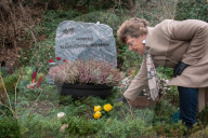 EXKLUSIV - Sabine Wussow besucht die Gräber ihrer Ehemänner auf einem Friedhof in Berlin
