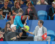 PEOPLE - Hopeman Cup: Roger Federer in der Zuschauer Box