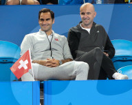 PEOPLE - Hopeman Cup: Roger Federer in der Zuschauer Box