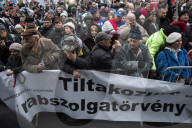 Protest against 'Slave Law' in Budapest