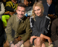 PEOPLE - David Beckham und Karlie Kloss bei derAdidas Modenschau in Paris
