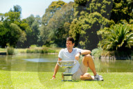 PEOPLE - Australian Open: Novak Djokovic posiert mit dem Pokal