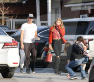 EXKLUSIV - Chris Martin mit Apple und Moses in Brentwood unterwegs