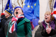 NEWS - London: Brexit Proteste vor dem Houses of Parliament