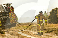 FEATURE - Heisser Februartag: Flächenbrand im Forstgebiet Ashdown