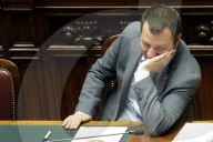 NEWS - Rom: Matteo Salvini gestikuliert im Parlament