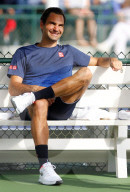 NEWS - Tennis: Roger Federer beim Trining in Indian Wells