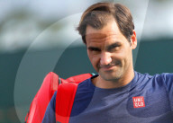 NEWS - Tennis: Roger Federer beim Trining in Indian Wells