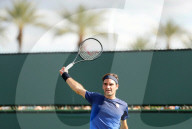 NEWS - Tennis: Roger Federer beim Trining in Indian Wells