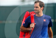 NEWS - Tennis: Roger Federer beim Trining in Indian Wells