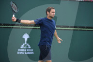 NEWS - Tennis: Roger Federer beim Trining in Indian Wells