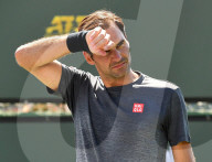 NEWS - Tennis: Roger Federer beim Trining in Indian Wells