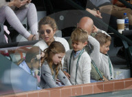 PEOPLE - Tennis: Mirka Federer und die Kinder auf der Tribüne in Indian Wells