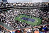 PEOPLE - Tennis: Mirka Federer und die Kinder auf der Tribüne in Indian Wells