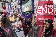 Million Women Rise: thousands march through central London. Annual rally to campaign for an end to violence against women celebrates its 10th anniversary.
