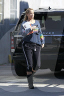 Elizabeth Berkley makes her way to a coffee shop in Beverly Hills!