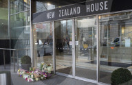 Floral tributes are left outside the High Commission of New Zealand in London in the wake of the terror attacks on two mosques 14th March 2019.

15th March 2019.