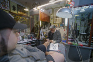 Doc Price is 85 and still working as a tattoo artist