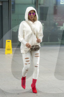 Mel B at Heathrow Airport