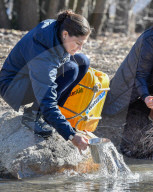Crown Princess Victoria collects water from Lake Brunnsviken, Stockholm, Sweden - 22 Mar 2019