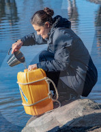 Crown Princess Victoria collects water from Lake Brunnsviken, Stockholm, Sweden - 22 Mar 2019