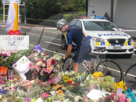 Christchurch attack - floral tributes to victims