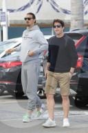 Zlatan Ibrahimovic is seen going to lunch with friends in Malibu. 