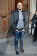 Roberto Saviano arriving at C a vous in Paris