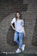 Rebekah Vardy still struggles and feels ‘guilty’ years after sexual abuse as a child. Vardy wears a Mad Girl T-shirt.