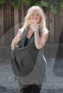 Goldie Hawn is very cheerful while doing some solo shopping in Brentwood