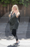 Goldie Hawn is very cheerful while doing some solo shopping in Brentwood