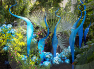 From fantastical ferns to icicle towers, glass artworks take over Kew Gardens in London.