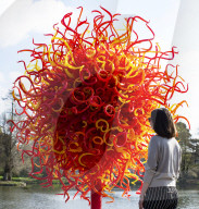From fantastical ferns to icicle towers, glass artworks take over Kew Gardens in London.