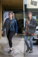 Ruby Rose is all smiles as she arrives for lunch with Kathryn Gallagher in West Hollywood.