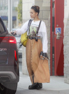 FKA Twigs leaves her dance studio with pair of her tap dancing shoes in Los Angeles