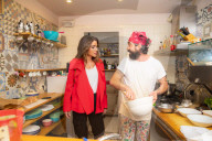 Queen Rania during a visit to Jabal Al- Weibdeh in Amman, Jordan, 17 April 2019.