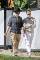 Giovanni Ribisi and his interior designer turned baby mama Emily Ward are seen going for an early dinner at The Oaks Gourmet in Los Angeles. 