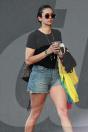 Nina Dobrev flaunts her legs in denim shorts after a workout in West Hollywood!