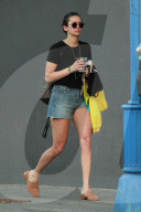 Nina Dobrev flaunts her legs in denim shorts after a workout in West Hollywood!