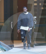 PREMIUM EXCLUSIVE Kanye West wearing new Adidas Yeezy Boost 700 