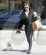 PEOPLE - Lucy Hale geht mit dem Hund Gassi