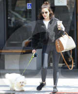 PEOPLE - Lucy Hale geht mit dem Hund Gassi