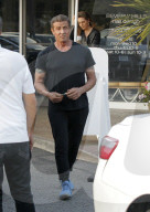 Sylvester Stallone and his daughter goes out for sushi dinner in Beverly Hills.