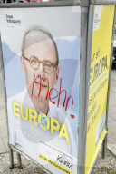 NEWS - Verschmierte Wahlplakte zur Europawahl in Wien
