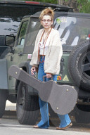 Paris Jackson and boyfriend Gabriel Glenn arrive back at their LA apartment after a road trip.